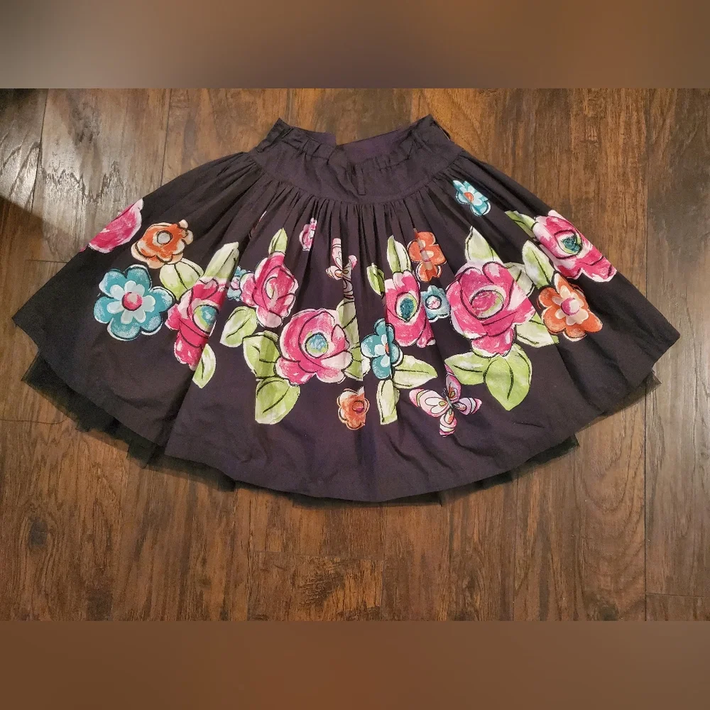 The Childrens Place Girls Size 12 Gorgeous Black Embellished Tulle Skirt - Picture 2 of 12